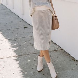 NEW Two Tone Knit Midi Skirt- VICI Dolls